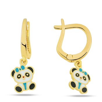 Sallantılı Panda Çocuk Küpesi - Melike