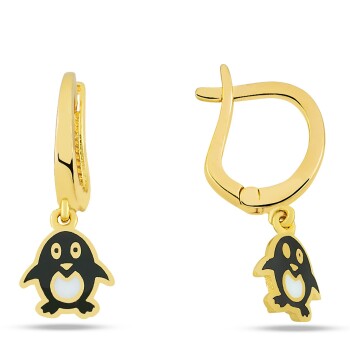 Sallantılı Penguen Çocuk Küpesi - Melike