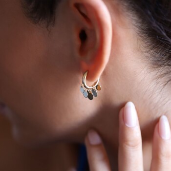 Sallantılı Pullu Shakira Küpe - Rayna