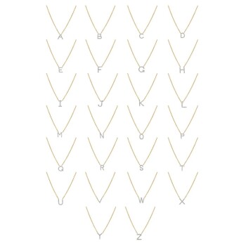 Sallantılı Taşlı Harf Kolye - 3