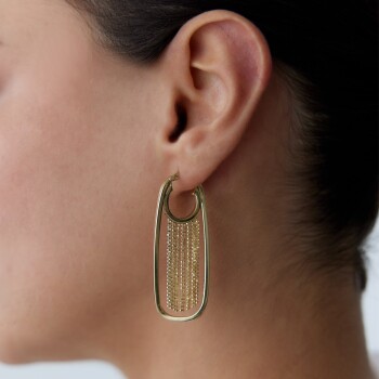 Sallantılı Top Tasarım Küpe - Dilmener (1)