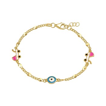 Şanslı Bebek Arabalı Çocuk Bilekliği - Melike