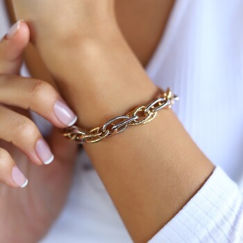 Sarı Beyaz Hallow Bileklik - Özer