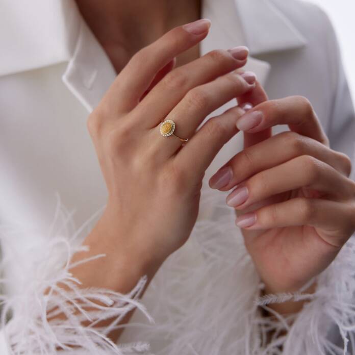 Sarı Oval Yüzük - 2