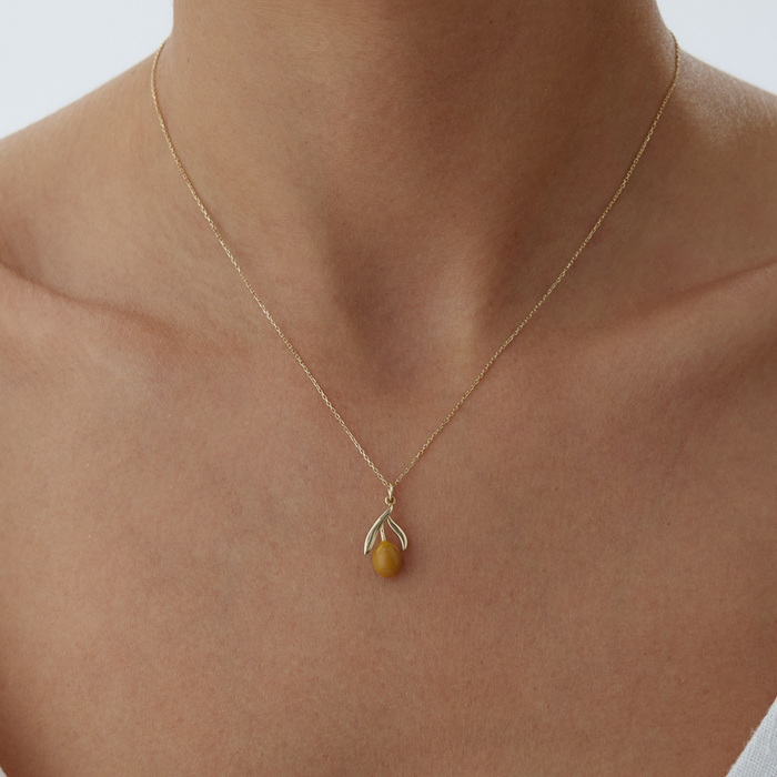 Sarı Zeytin Kolye - Cemart