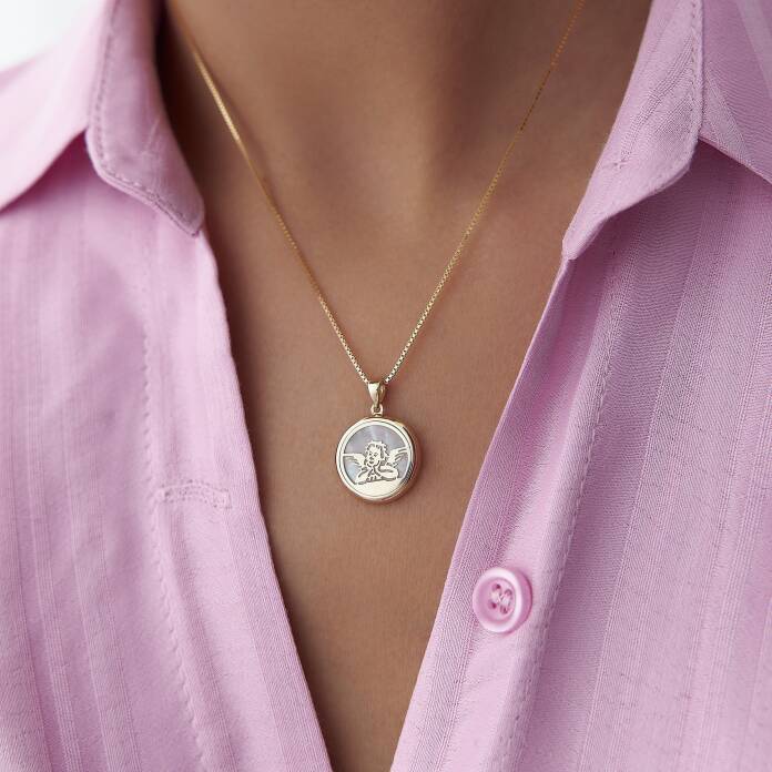 Sedefli Melek Kolye - 1