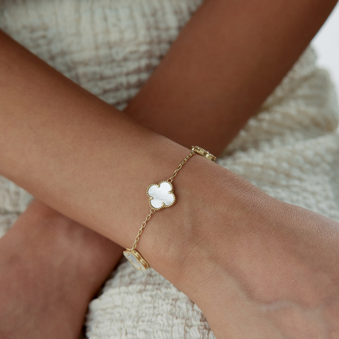 Beşli Sedefli Yonca Cleef Bileklik - Milades (1)