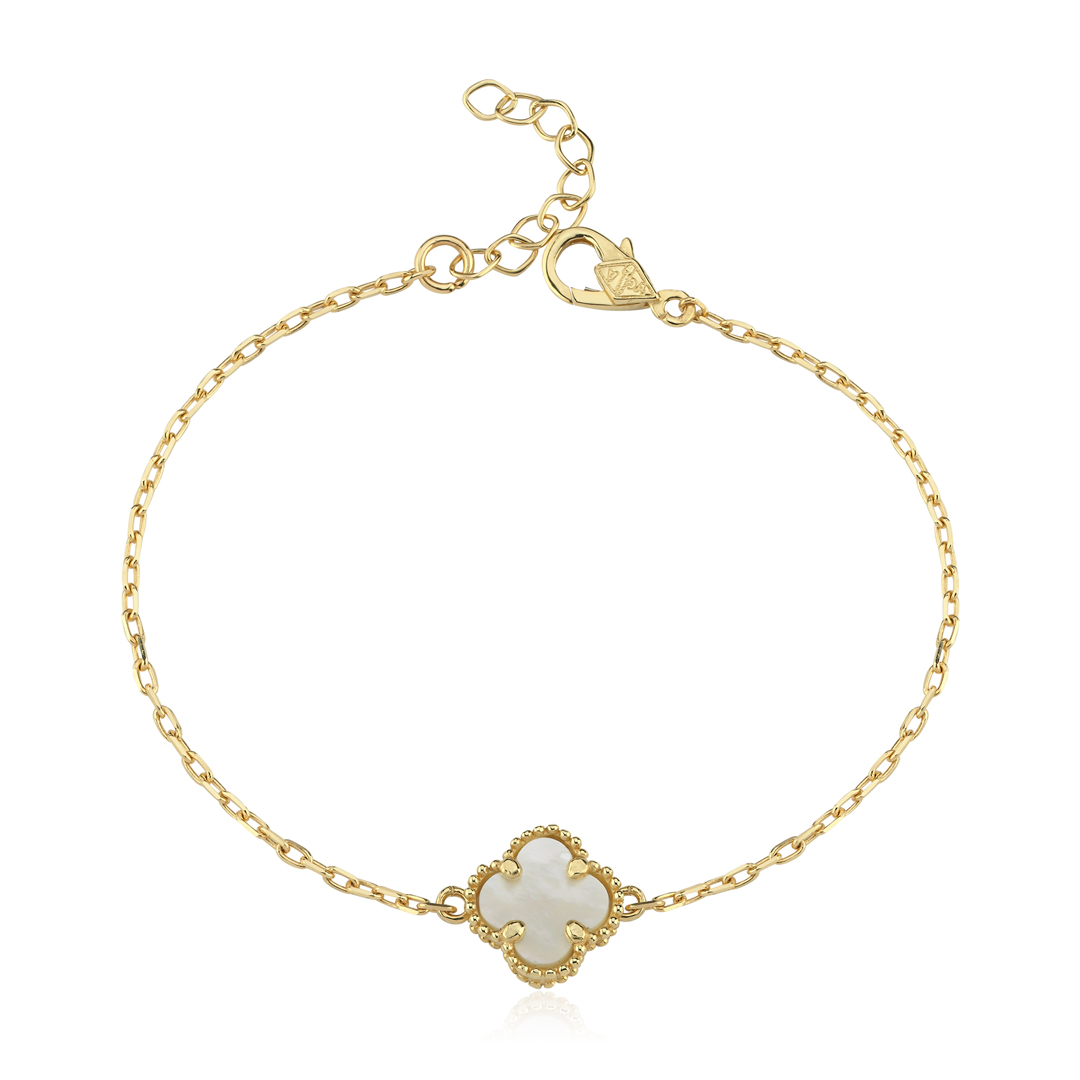 Sedefli Yonca Çocuk Bilekliği - 1