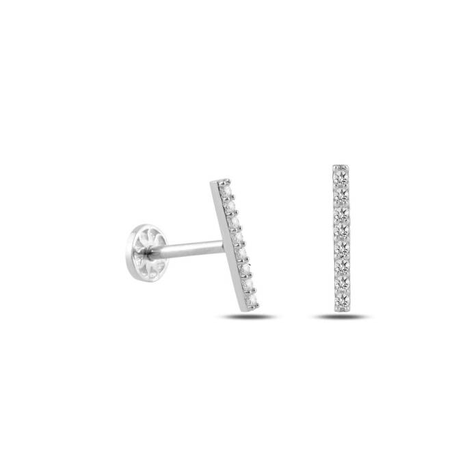 Sekiz Taşlı Çubuk Tragus Piercing - 4