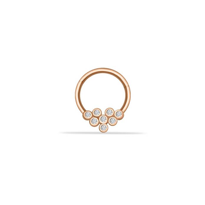 Sekiz Taşlı Motifli Helix Piercing - 1