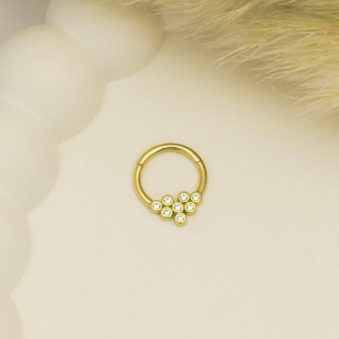 Sekiz Taşlı Motifli Helix Piercing - 2