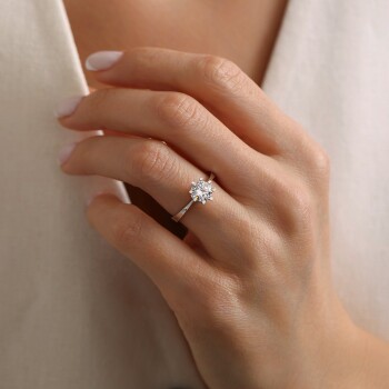 Sekiz Tırnaklı Tektaş Yüzük - Oragold Orhan