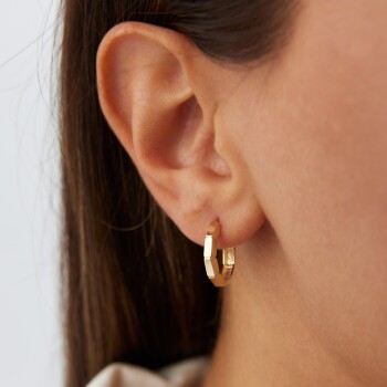 Sekizgen Chocolate Küpe - Durin