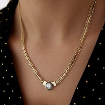 Sekizgen Desen Taşlı Viyana Zincir - Oğuz Konsept (1)