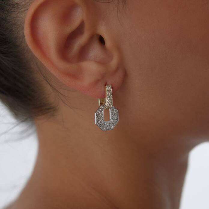 Sekizgen Levha Küpe - 2