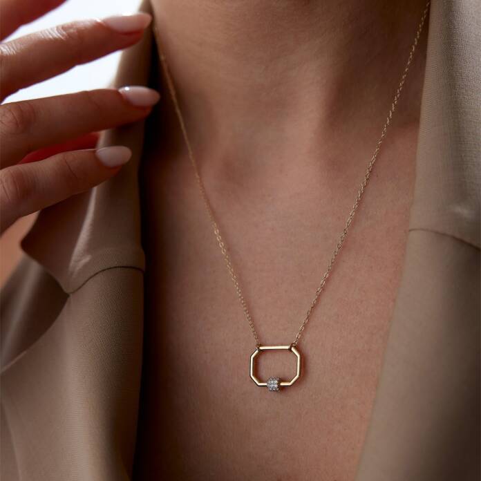 Sekizgen Taşlı Kolye - 2