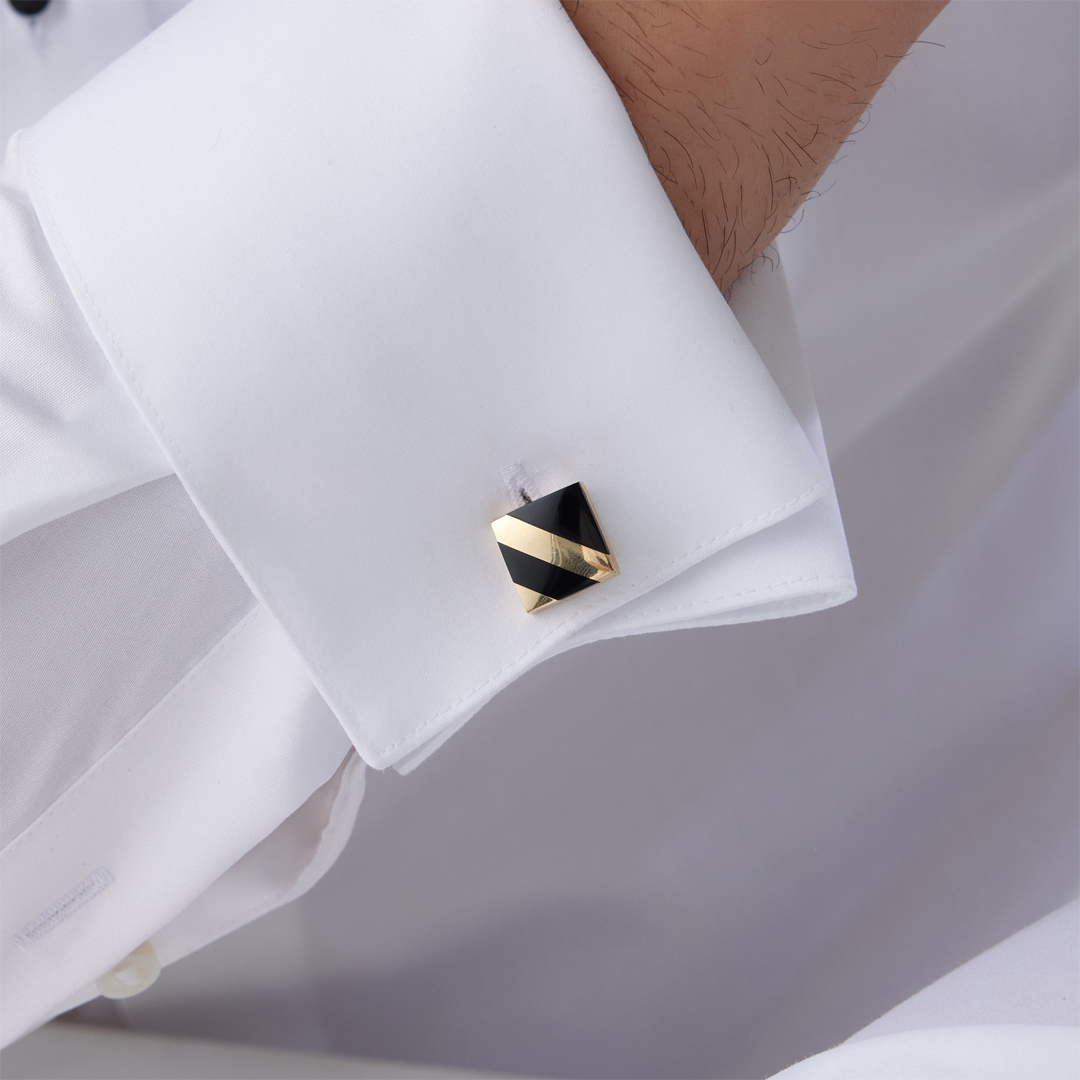 Şerit Altın Kol Düğmesi - 1