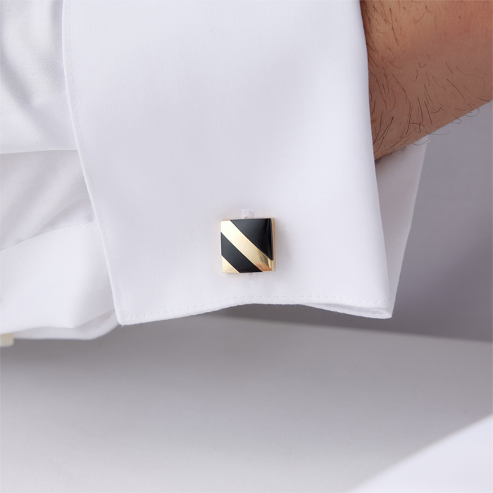 Şerit Altın Kol Düğmesi - Koçak (1)