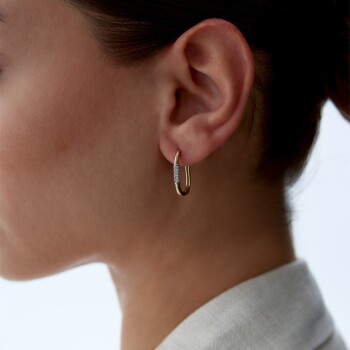 Şerit Taşlı Ataç Küpe - Arax