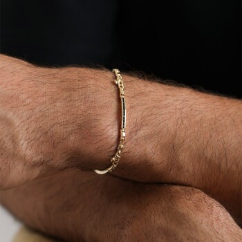 Şerit Taşlı Erkek Bileklik - Koçak