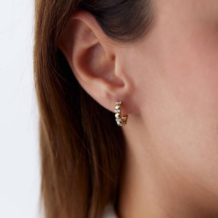 Şerit Taşlı J Küpe - 3