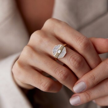 Şerit Taşlı Yüzük - Rayna