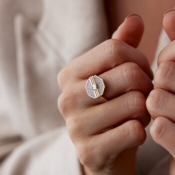 Şerit Taşlı Yüzük - Rayna (1)