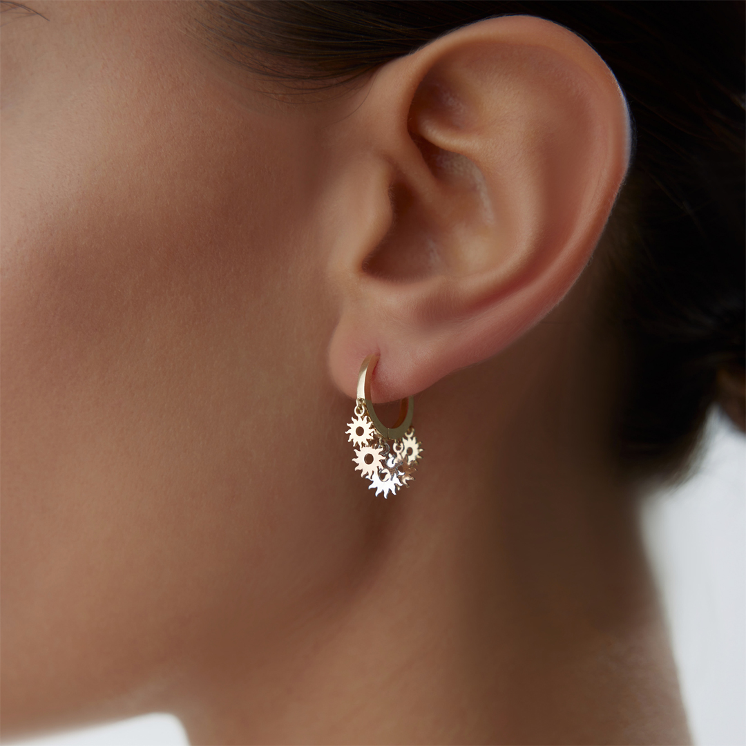 Shakira Üç Renk Güneş Küpe - 1