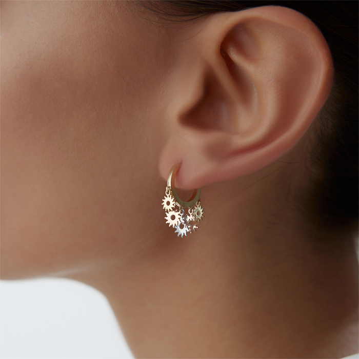 Shakira Üç Renk Güneş Küpe - CNR (1)