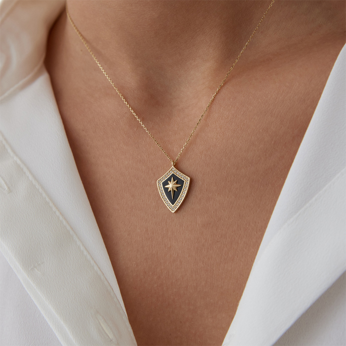 Shield Star Kolye - Cemart (1)