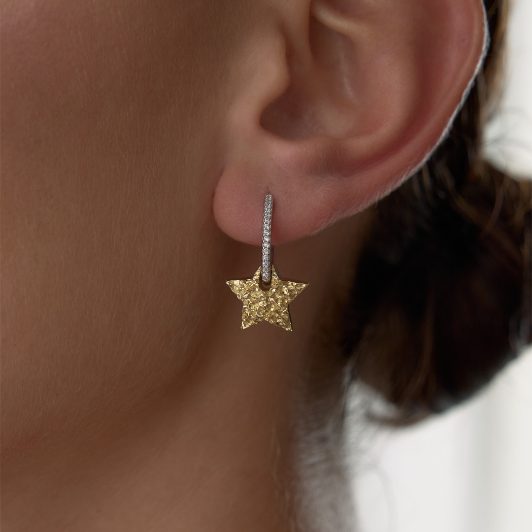 Shine Halka Yıldız Küpe - 2