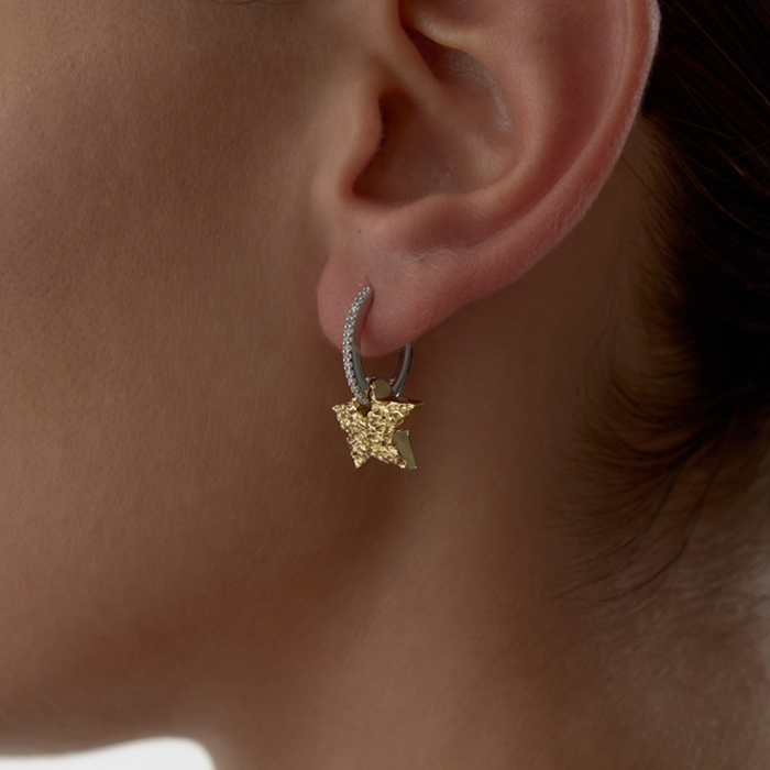 Shine Halka Yıldız Küpe - 1