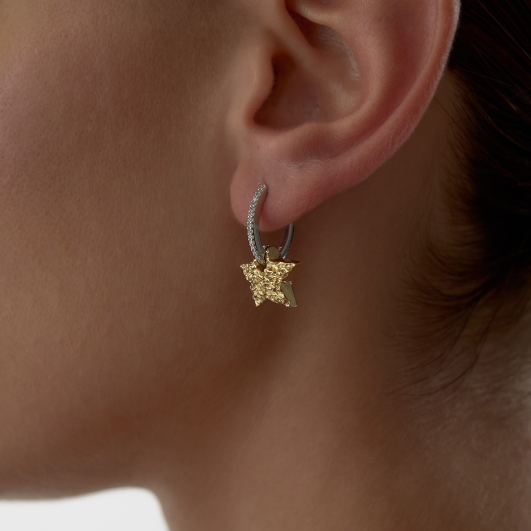 Shine Halka Yıldız Küpe - 1