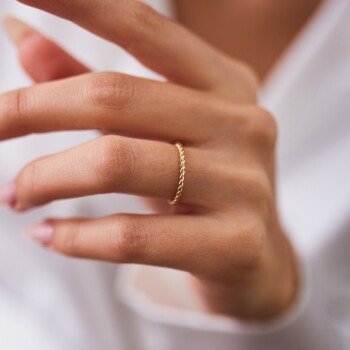 Sık Burgu Slim Yüzük - Rayna