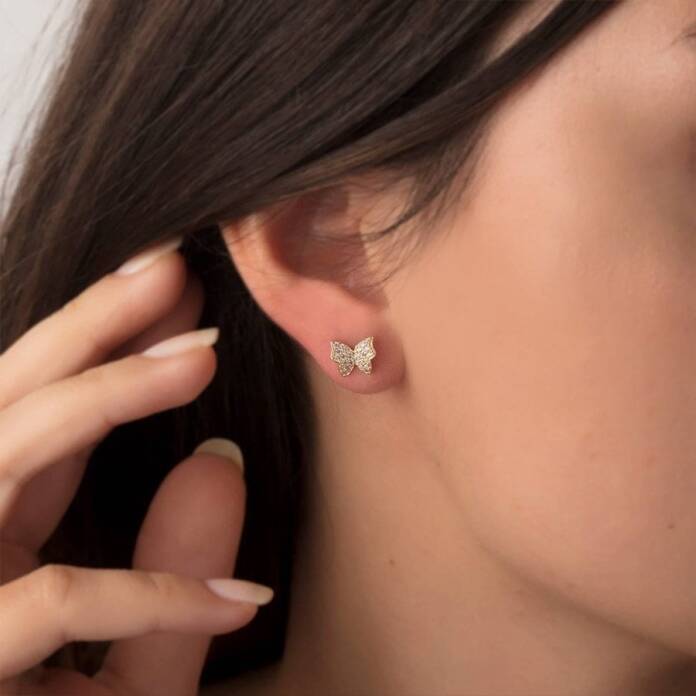 Şık Kelebekli Küpe - 1