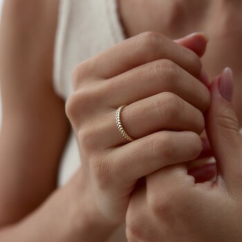 Sık Örgü Hasır Yüzük - Mazi