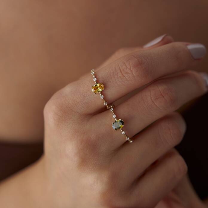 Sima Renkli Taşlı Yüzük - 3