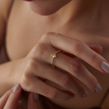 Sima Renkli Taşlı Yüzük - 4