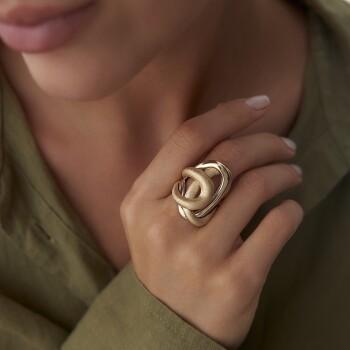 Simli Gold Yüzük - Koçak (1)