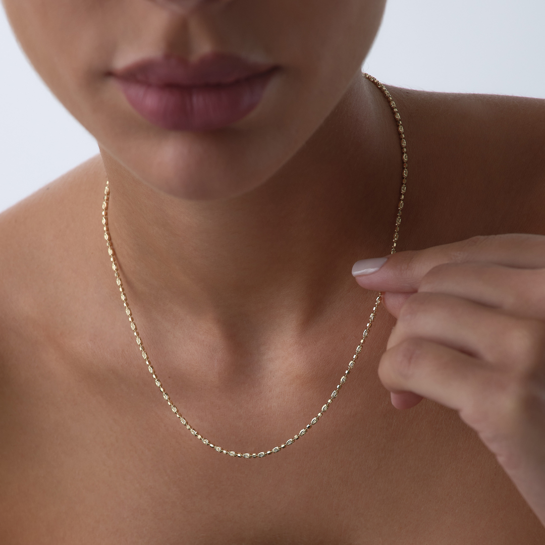 Simli Pırıltı Zincir Kolye - 3