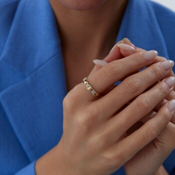 Single Chocolate Stone Yüzük - Rayna (1)