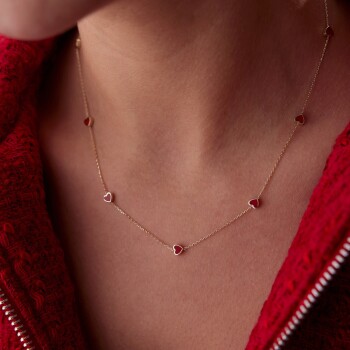 Sıra Kalp Kolye - RİTİM