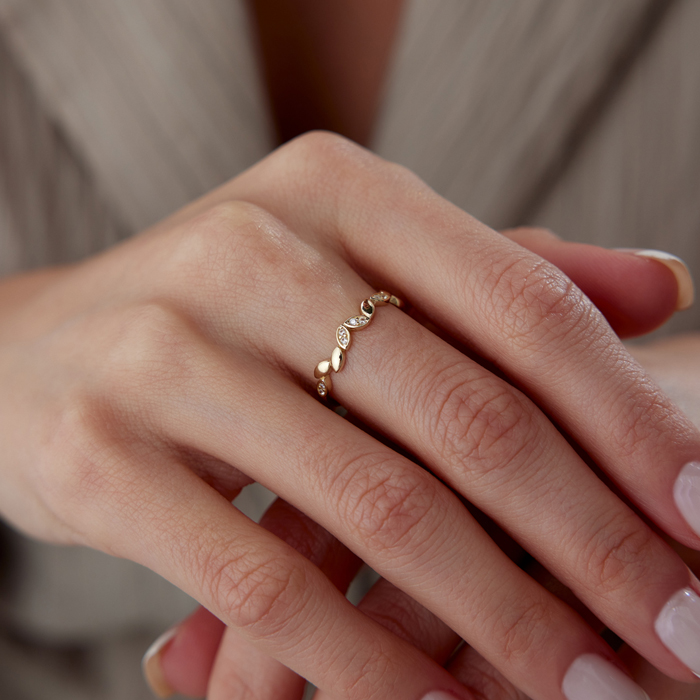 Sıra Leaf Yüzük - Rayna (1)