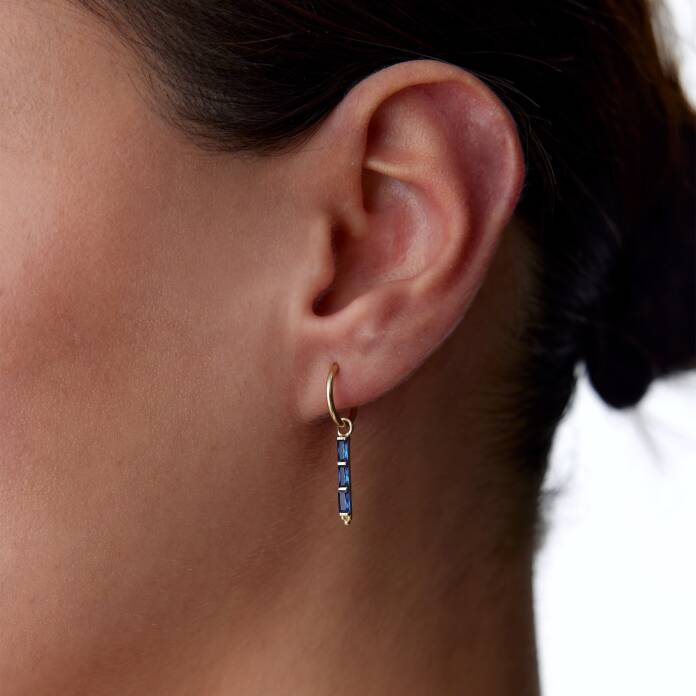 Sıra Mavi Baget Küpe - 2