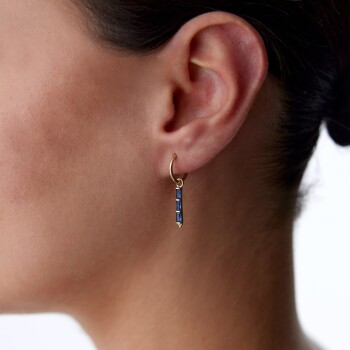 Sıra Mavi Baget Küpe - MİST