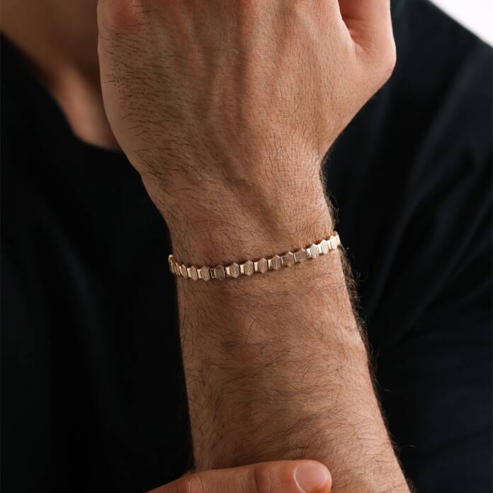 Sıra Parmak İzi Erkek Bileklik - 2