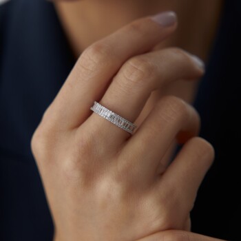 Sıra Taşlı Baget Tamtur Yüzük - Koşun