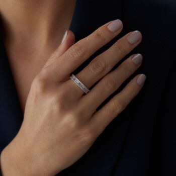 Sıra Taşlı Baget Tamtur Yüzük - 3