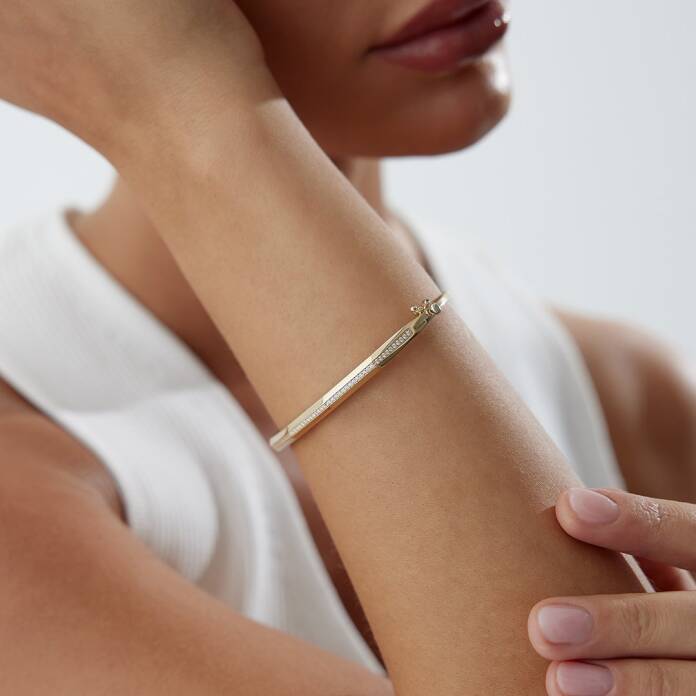 Sıra Taşlı Geometrik Kelepçe - 2