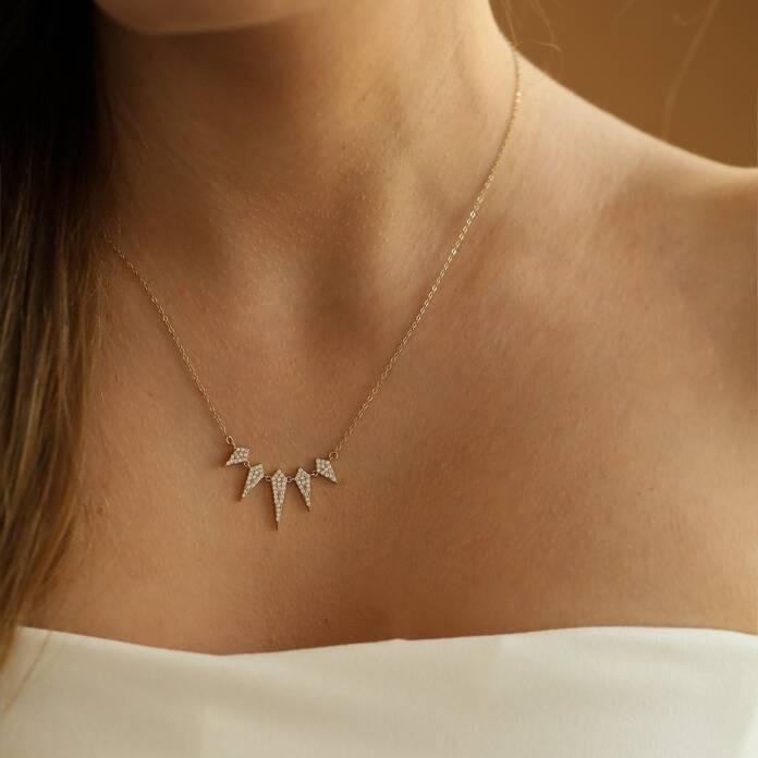 Sıra Taşlı Kolye - 3